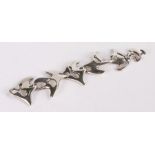 Henning Koppel for Georg Jensen, a sterling silver Amoeba bracelet (No 89) 139 grams, 20.5cm long