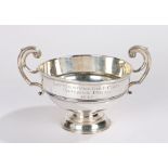 Edward VII silver rose bowl, London 1906, maker Searle & Co (Walter Henry Searle), with double