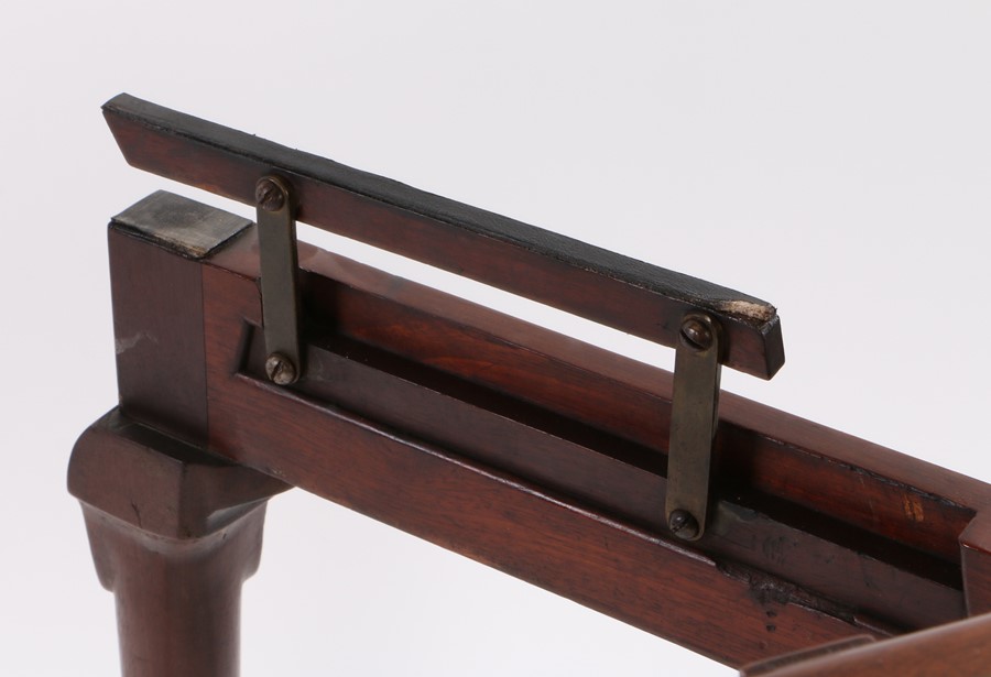 George II mahogany double folding tea table and writing table, circa 1740, the triangular fold - Image 3 of 4