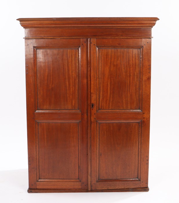 Victorian mahogany specimen cabinet, the stepped pediment above two panelled cupboard doors - Image 2 of 2