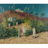 Alan Stenhouse Gourley, PROI (Scottish, 1909-1991) North African scene, signed oil on board, 75cm