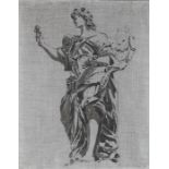 Sigmund Pollitzer (British, 1913-1982) Statue of Bernini-Ponte Rome, signed and dated 71, pen and