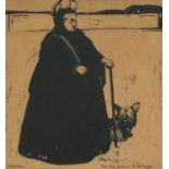 Sir William Nicholson (1872-1949) 'Queen Victoria' lithograph, signed and inscribed "For my friend