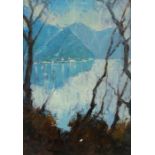 Giuseppe Biraghi (20th Century Italian school) Lago di Como Cadenabbia, signed oil on board,