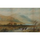 J Morris (19th Century) On the road to Loch Tay, signed watercolour, 47cm x 28cm