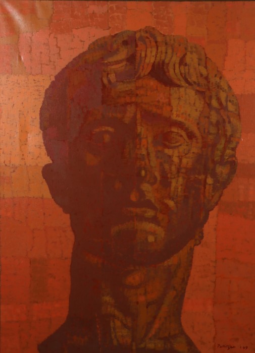 Sigmund Pollitzer (British, 1913-1982) Head of Augustus, signed and dated 69, oil on canvas, 80cm