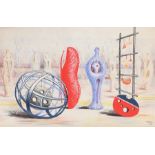 After Henry Moore, Sculptural Objects, lithograph for School Prints Ltd and printed in Great Britain