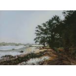 Margaret Glass (b.1950) Iken Foreshore, pastel, dated to the rear 1978, 55cm x 39cm