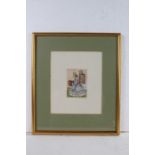 Four watercolours after Hugh Thomson, depicting figures in 19th Century dress, housed in gilt and