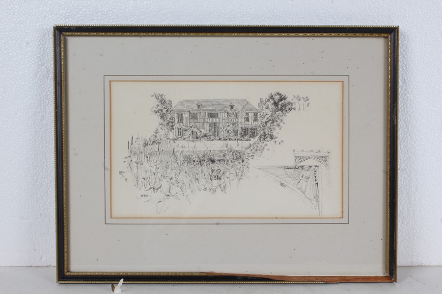 John Western prints, Alton Mill Stutton, The Town Hall at Ipswich, Ash Abbey- the Barn, - Image 2 of 7