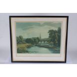 Prints to include "Staines Church with the City Stone on the Banks of the Thames", "Abingdon