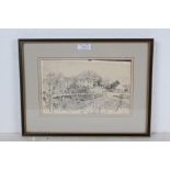 John Western prints, Alton Mill Stutton, The Town Hall at Ipswich, Ash Abbey- the Barn,