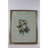 B. Mitchelson still life study of flowers, signed watercolour, housed within a glazed frame, 24cm