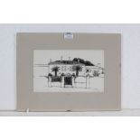 Christopher Chestnutt, study of a French chateau, pencil signed, 1/20, 27cm wide x 16cm high,