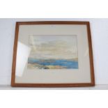 Thomas Train (1890-?), Uist, Scotland, signed watercolour, housed in a glazed light oak frame, the