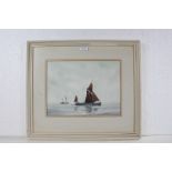 Alan Whitehead, watercolour depicting Thames barges, 31cm x 23cm, signed to the bottom right corner,