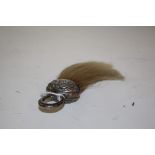 Victorian silver hat brush, Birmingham 1898, with embossed swags and flowers, 16cm long