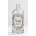 E.P Shaw & Co Ltd Chemists glass bottle, with a dog to the entre of the logo and text surround,