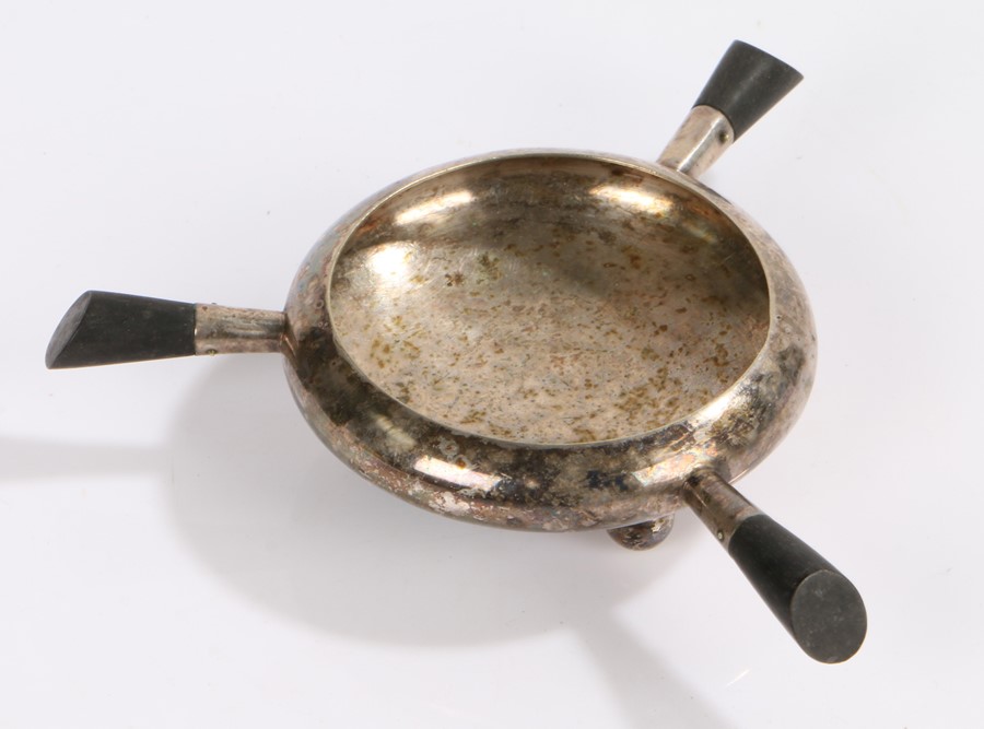 Thomas Latham & Ernest Morton silver plated and ebony handled bowl, designed by Christopher Dresser,