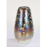 Chuck and Lesley Simpson, Australian rain forest inspired glass vase, signed to base, 26cm high