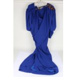 Frank Usher, ladies blue dress with copper coloured sequins