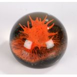 Caithness "Coral" limited edition paperweight, signed and titled to base, dated 1975, initialled