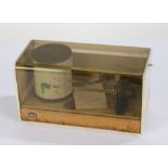 1960's/70's barograph, Casella of London, having smoky perspex hinged lid, with metal carrying
