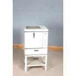 Belling white enamel stove (sold as collectors item), 46cm wide x 91cm high