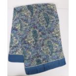 Liberty scarf, with Paisley type pattern in blue, green and white, with label 'Liberty England',