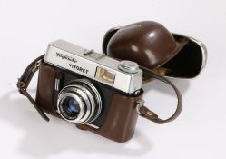 Voigtländer Vitoret camera, with a leather case