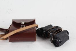 Pair of Carl Zeiss Jena Jenoptem binoculars, 8x30W Multi-coated, housed in a leather strap case