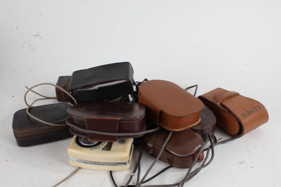 Collection of light meters, to include a boxed Weston Master II, Weston Euro-Master, Elcometer,