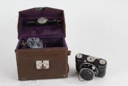 Kodak Pupille camera, with a Jos Schneider & Co Kreuznach Xenon f/2 45mm lens, housed in fitted case