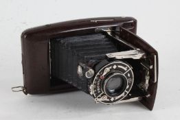 Ebner bakelite folding camera, with a Pronto Anastigmat f/4.5 105mm lens