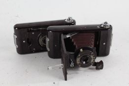 Soho of London Cadet bakelite folding camera, and a Soho Model B bakelite folding camera (2)