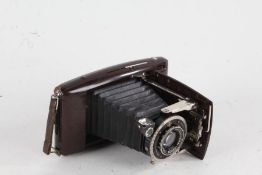 Ebner bakelite folding camera, with a Carl Zeiss Tessar f/4.5 105mm lens