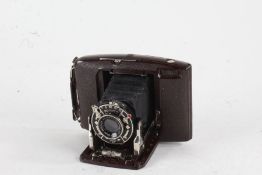 Ebner bakelite folding camera, with a Pronto Trioplan Meyer Gorlitz f/4.5 75mm lens