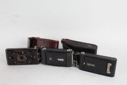 Zeiss Ikon Nettar Anastigmat cased folding camera, f/7.7 105mm, a Soho London bakelite Model B