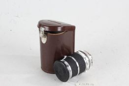 Voigtlander Super-Dynarex f/4 135mm lens, housed in a leather case