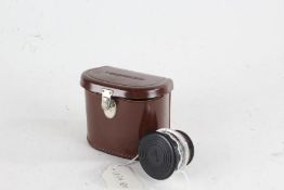 Voigtlander Skoparex f/3.4 35mm lens, housed in a leather case