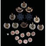 Quantity of broken Rhodesian army badges, General Service, Rhodesia Regiment, Service Corps, Corps