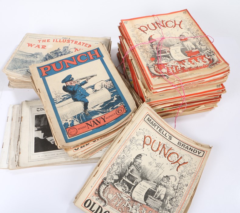 Twenty issues of the First World War 'War News Illustrated' together with a collection of 'Punch'