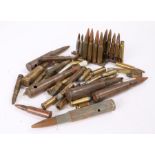 Collection drill/display cartridge cases and projectiles, various small calibres, inert, (qty)
