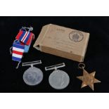 Second World War Medals, 1939-1945 Star, Defence Medal, 1939-1945 British War Medal, together with