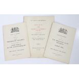 Three Order of Ceremony booklets belonging to a Merchant Navy veteran, Order of Ceremony at the