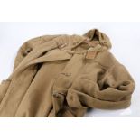 Second World War Royal Navy duffle coat owned by Reverend Martin William Bulstrode, the well worn