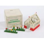 Cherilea miniature greenhouse, with two flower beds, boxed (one flower detached from flower bed)