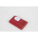 Fulcher's Ladies Memorandum Book and Poetically Miscellany, 1836, G.W. Fulcher, Sudbury, red leather