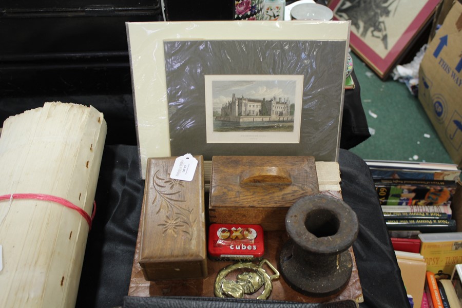 Works of art, to include four Suffolk interest engravings, an unusual unfilled photo album, cast