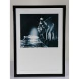 Black and white photograph entitled 'False Start, Photo-Finish', designed by Stephen Kettell,